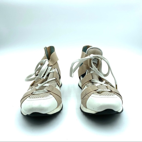 Vionnet Paris Leather Lace Up Sneaker sz 5.5 - Picture 2 of 6